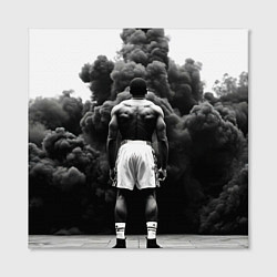 Холст квадратный Мухаммед Али в черном дыму, цвет: 3D-принт — фото 2