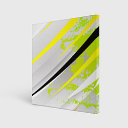 Холст квадратный Color white light green, цвет: 3D-принт