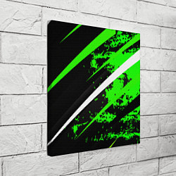 Холст квадратный Color black and green, цвет: 3D-принт — фото 2