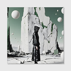 Холст квадратный Человек в капюшоне, цвет: 3D-принт — фото 2