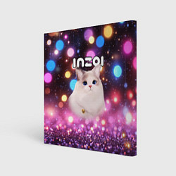 Картина квадратная Inzoi кошечка и логотип