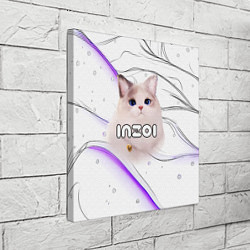 Холст квадратный Inzoi лого с кошкой, цвет: 3D-принт — фото 2
