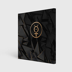 Холст квадратный Marilyn Manson golden poly, цвет: 3D-принт