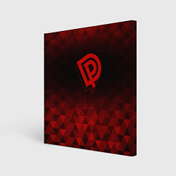 Холст квадратный Deep Purple red poly, цвет: 3D-принт