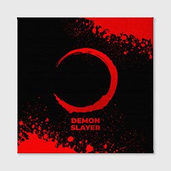 Холст квадратный Demon Slayer - red gradient, цвет: 3D-принт — фото 2