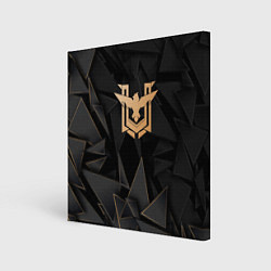 Холст квадратный Free Fire golden poly, цвет: 3D-принт
