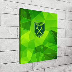Холст квадратный West Ham green poly, цвет: 3D-принт — фото 2