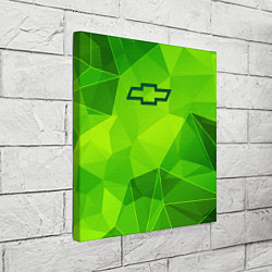 Холст квадратный Chevrolet green poly, цвет: 3D-принт — фото 2