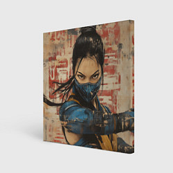 Картина квадратная Боец Мортал комбат Китана