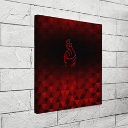 Холст квадратный K Pop red poly, цвет: 3D-принт — фото 2