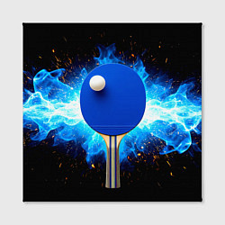 Холст квадратный Синяя ракетка для пинг-понга, цвет: 3D-принт — фото 2
