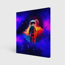 Холст квадратный Огненный путь космонавта, цвет: 3D-принт