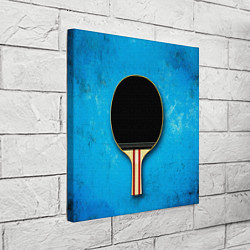 Холст квадратный Ракетка для настольного тенниса, цвет: 3D-принт — фото 2