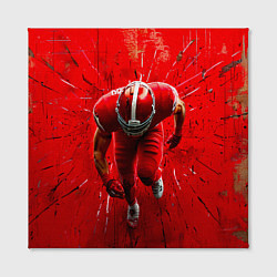 Холст квадратный Раннинбек на красном, цвет: 3D-принт — фото 2
