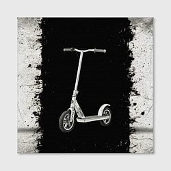 Холст квадратный Самокат на черно-белом, цвет: 3D-принт — фото 2