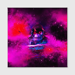 Холст квадратный Космонавт в космическом море, цвет: 3D-принт — фото 2