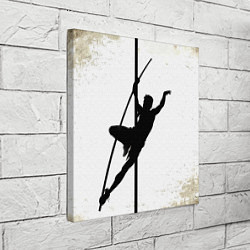 Холст квадратный Прыжок с шестом, цвет: 3D-принт — фото 2