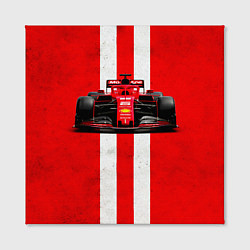 Холст квадратный Формула 1 на красном, цвет: 3D-принт — фото 2