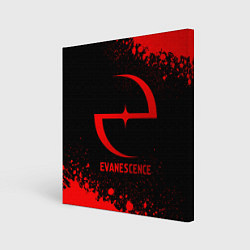 Холст квадратный Evanescence - red gradient, цвет: 3D-принт