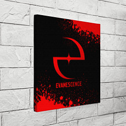 Холст квадратный Evanescence - red gradient, цвет: 3D-принт — фото 2