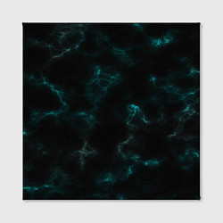 Холст квадратный Color black turquoise, цвет: 3D-принт — фото 2
