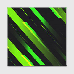Холст квадратный Color black green, цвет: 3D-принт — фото 2