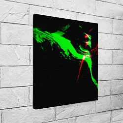 Холст квадратный Color black green red, цвет: 3D-принт — фото 2