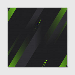 Холст квадратный Color black green, цвет: 3D-принт — фото 2
