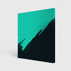 Картина квадратная Color black light blue