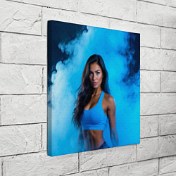 Холст квадратный Фитоняшка в синем дыму, цвет: 3D-принт — фото 2