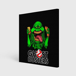 Холст квадратный Ghostbusters - Slimer with hot dog, цвет: 3D-принт