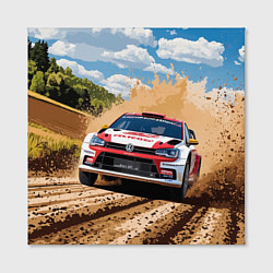 Холст квадратный Ралли автомобиль, цвет: 3D-принт — фото 2