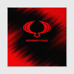 Холст квадратный SsangYong - red gradient, цвет: 3D-принт — фото 2