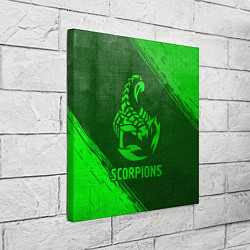 Холст квадратный Scorpions - green gradient, цвет: 3D-принт — фото 2