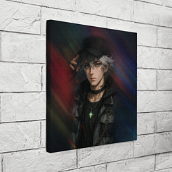 Холст квадратный Парень в кепке, цвет: 3D-принт — фото 2