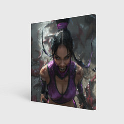 Холст квадратный Сумасшедшая Милина без маски, цвет: 3D-принт