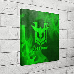 Холст квадратный Free Fire - green gradient, цвет: 3D-принт — фото 2
