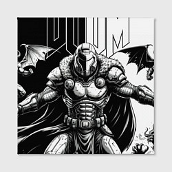 Холст квадратный Doom guy and demons, цвет: 3D-принт — фото 2