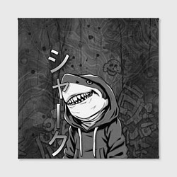 Холст квадратный Акула в капюшоне, цвет: 3D-принт — фото 2