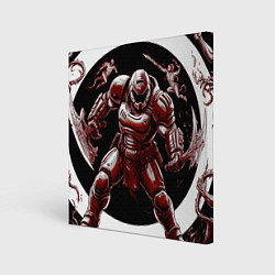 Холст квадратный Doom red guardian, цвет: 3D-принт