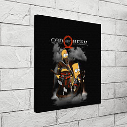 Холст квадратный God of beer, цвет: 3D-принт — фото 2