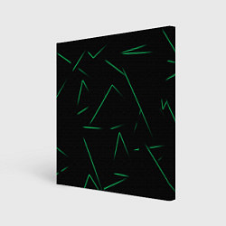 Картина квадратная Color light green line