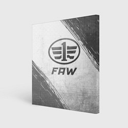 Холст квадратный FAW - white gradient, цвет: 3D-принт