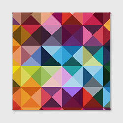 Холст квадратный Цветные квадраты, цвет: 3D-принт — фото 2