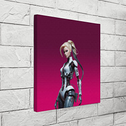 Холст квадратный Beauty cyber Barbie - ai art fantasy, цвет: 3D-принт — фото 2