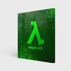 Холст квадратный Half-Life - green gradient, цвет: 3D-принт