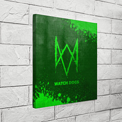Холст квадратный Watch Dogs - green gradient, цвет: 3D-принт — фото 2