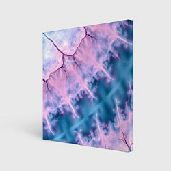 Картина квадратная Вода и розовая абстракция