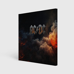 Картина квадратная ACDC металлический лого