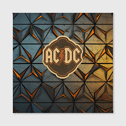 Холст квадратный ACDC винтажный логотип, цвет: 3D-принт — фото 2